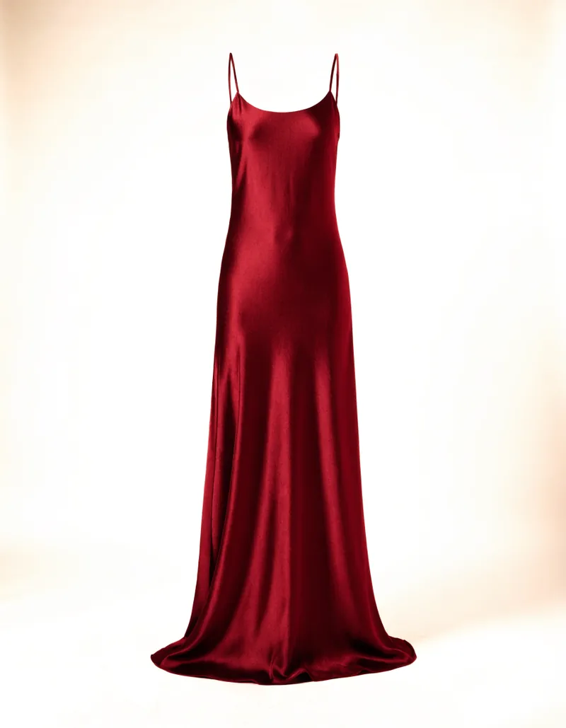 Seidenkleid Bordeaux